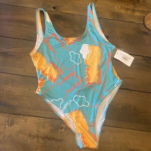 Martha Of Miami Pina Colada Swimsuit One Piece Size Large Beach Cruise Vacation